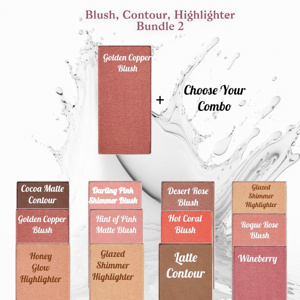 Golden Copper Shimmer Chromafusion Blush - Bundle 2